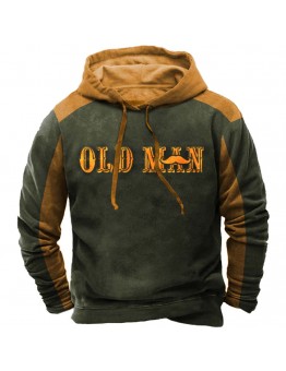 Men's printed pullover long sleeve hooded sweatshirt HF1212-03-02