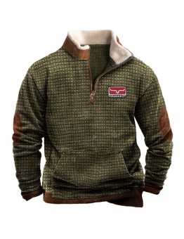 Solid color zipper stand collar casual sweatshirt HF1306-02-02